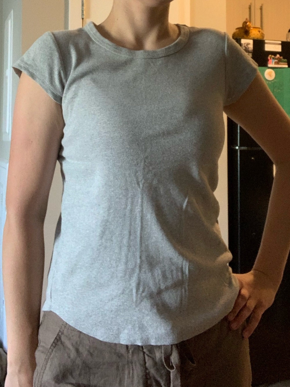 Buffalo Grey Ribbed T-shirt